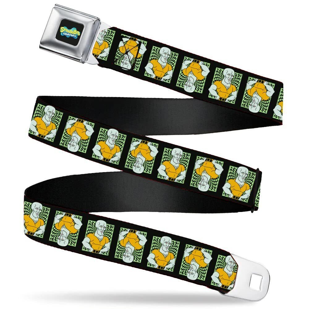 7289 Nickelodeon Belt, Seatbelt Buckle Belt, SpongeBob Handsome Squidward